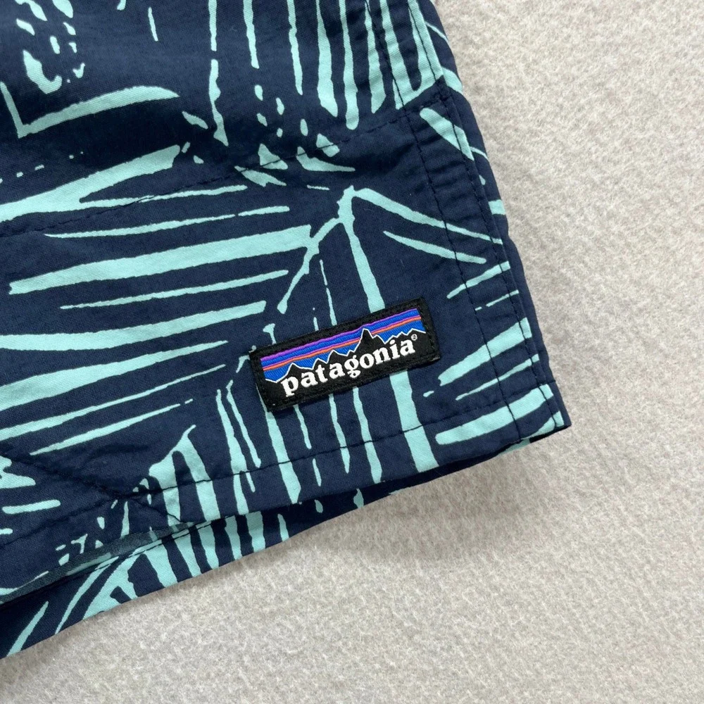 Patagonia Baggies Shorts Mens M Rail Road Blue Abstract 7